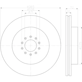 Hella Pagid Front Disc Brake Rotor - C2C8355